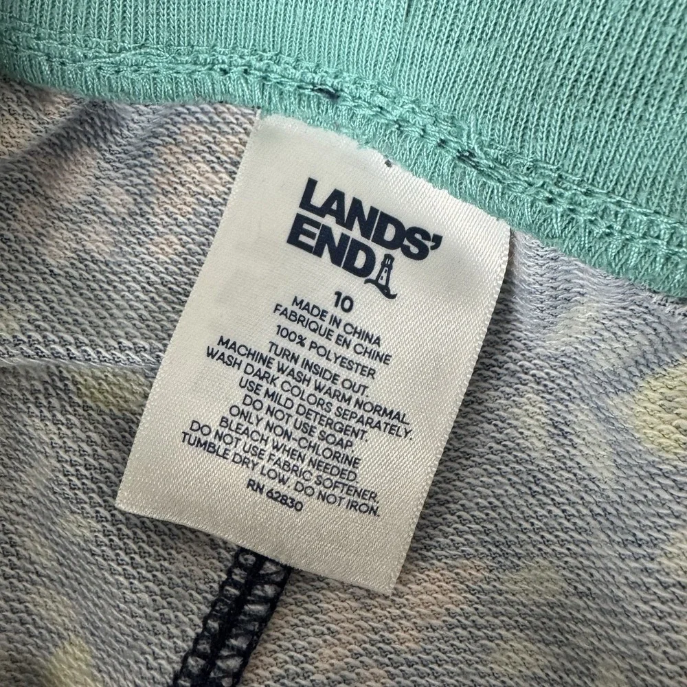 Lands End Dog Graphic Kids Pajama Set Unisex 10